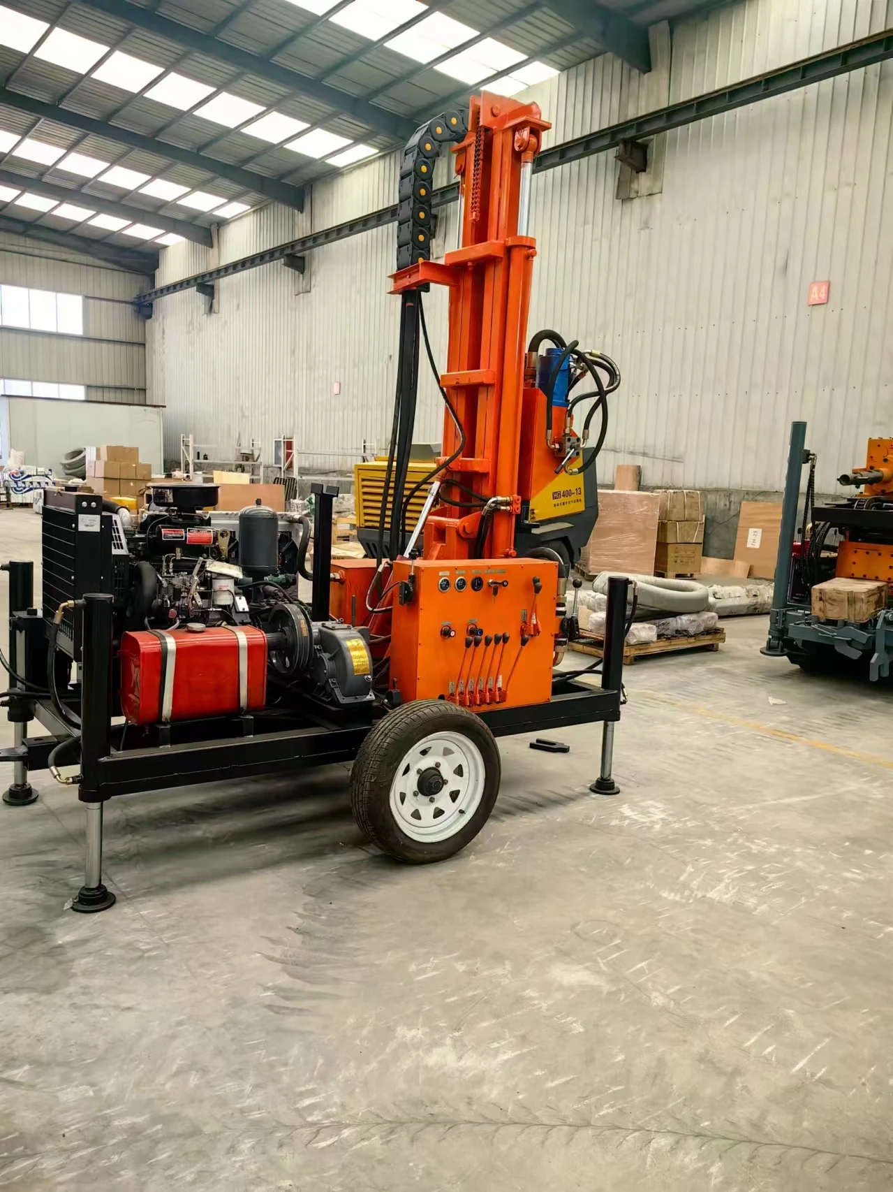 맞춤형 180m 200m 유압 디젤 엔진 수중 시추기