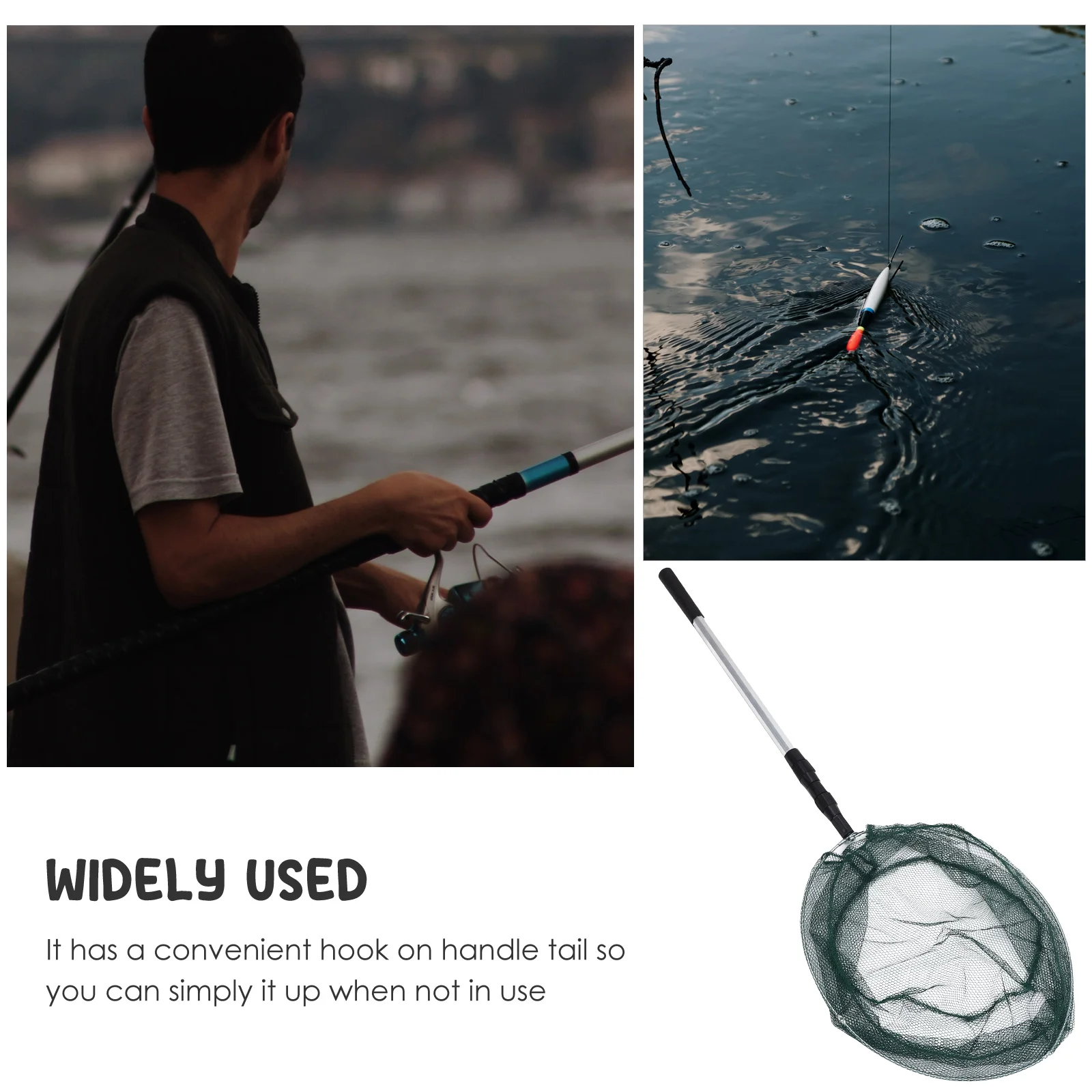 

Telescopic Fishing Net Shrinkable Fish Catching Net Foldable Fine Mesh For Aquarium Lakes Ponds Fishing