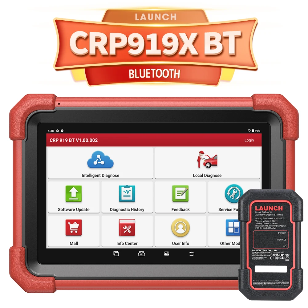 إطلاق احترافي Crp909x Crp919x BT النسخة العالمية Creader Crp 909x 909e 909 X Crp909e أدوات التشخيص الكامل Obd2 الماسح الضوئي
