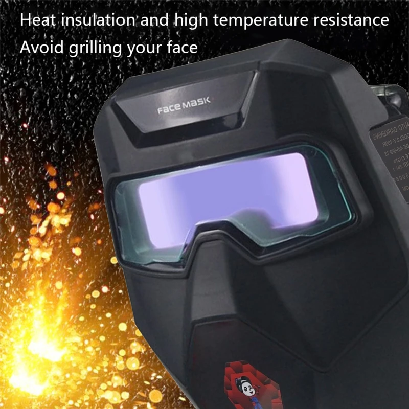 Automatic Dimming Welding Mask for TIG MIG ARC Plasma Cut Anti Falling Material Suitable for Electric Welding Gas Weld