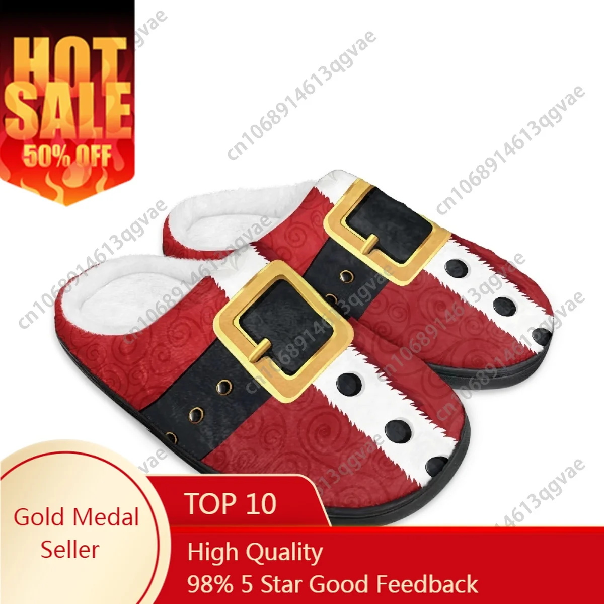 

Christmas Came Early This Year Santa Claus Home Cotton Slippers Mens Womens Teenager Plush Bedroom Keep Warm Custom Slipper