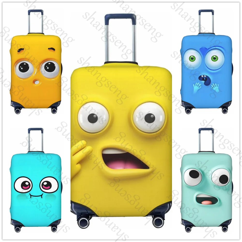 cute Funny animal Expression Travel Luggage Cover Elastic Suitcase Trolley Protector Cover dust cover Suitcase Case For 18-32