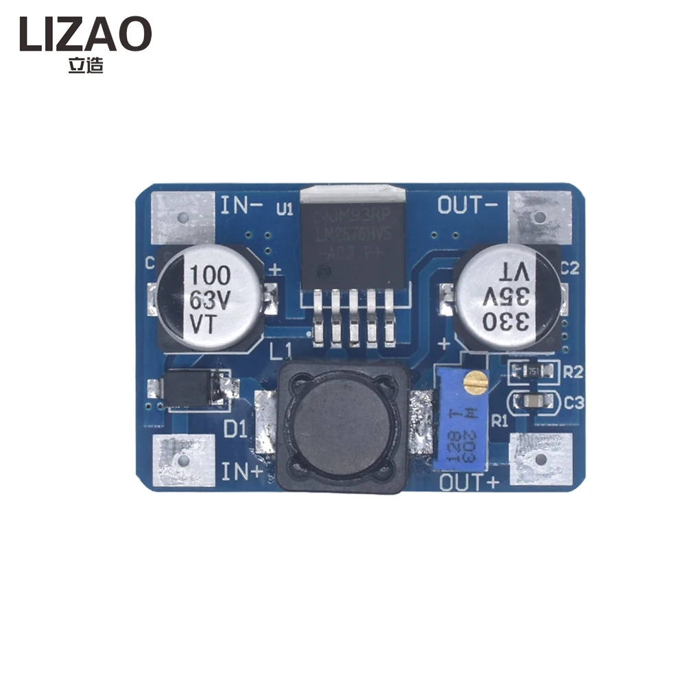 LM2576HV DC-DC Adjustable Buck Module, 5-60V Input 1.25-26V Output Step-Down Power Converter