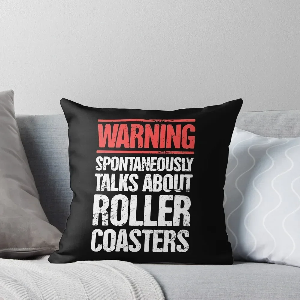 Roller Coaster Theme Park Thrill Ride Throw Pillow christmas ornaments 2025 Decorative Cushions pillow