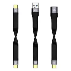 USB3.1, aby wpisać C 10Gbps Gen2 OTG kabel z datą męską na żeńską przewód zasilający danych USB C dla komputera TV rozszerzenie dysku twardego krótki kabel 13cm