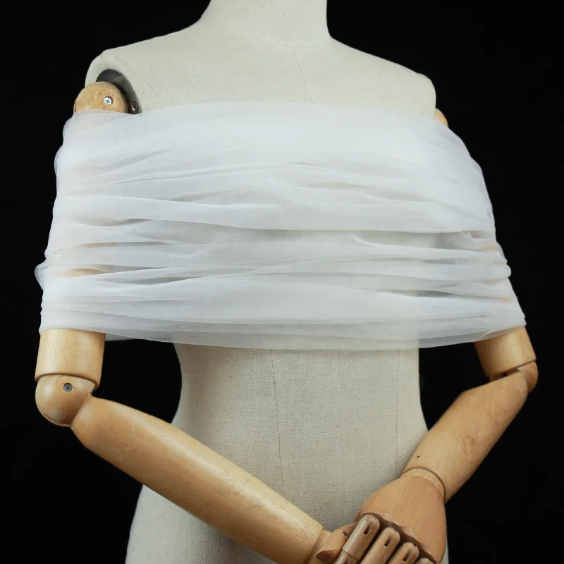 

Легкая словосочетание с открытыми плечами, марлевая белая маленькая шаль, свадебное платье, аксессуары для выступлений на сцене