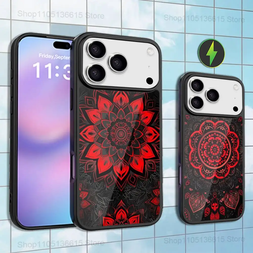 

Beauty Mandala Art Totem Case For iPhone 16,15,17,14,13,12,11,Pro,Max,Plus,Mini,Magsafe,Magnetic Wireless Charging Case