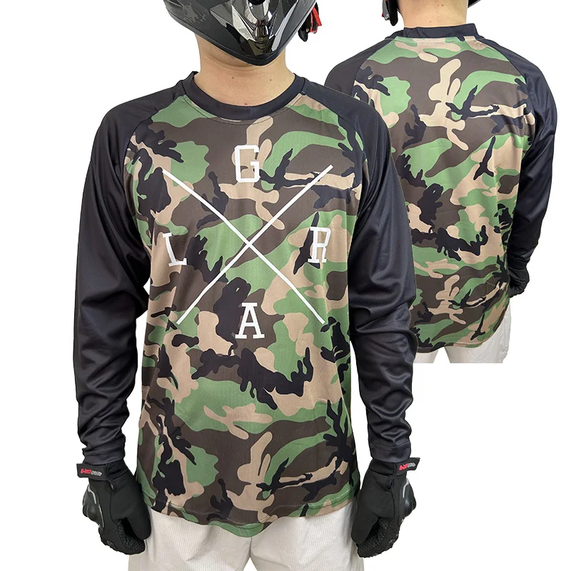 loose riders jersey men's summer mountain bike shirt BMX endurance mountain bike sweatshirt Breathable quick-drying T-shirt