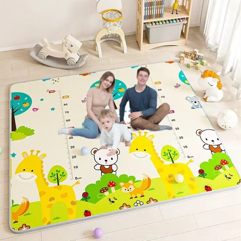 200cm *180cm Thick Giraffe Lion Baby Play Mat Puzzle Children's Mat Baby Climbing Pad Kids Rug Baby Games Mats Toys for Children