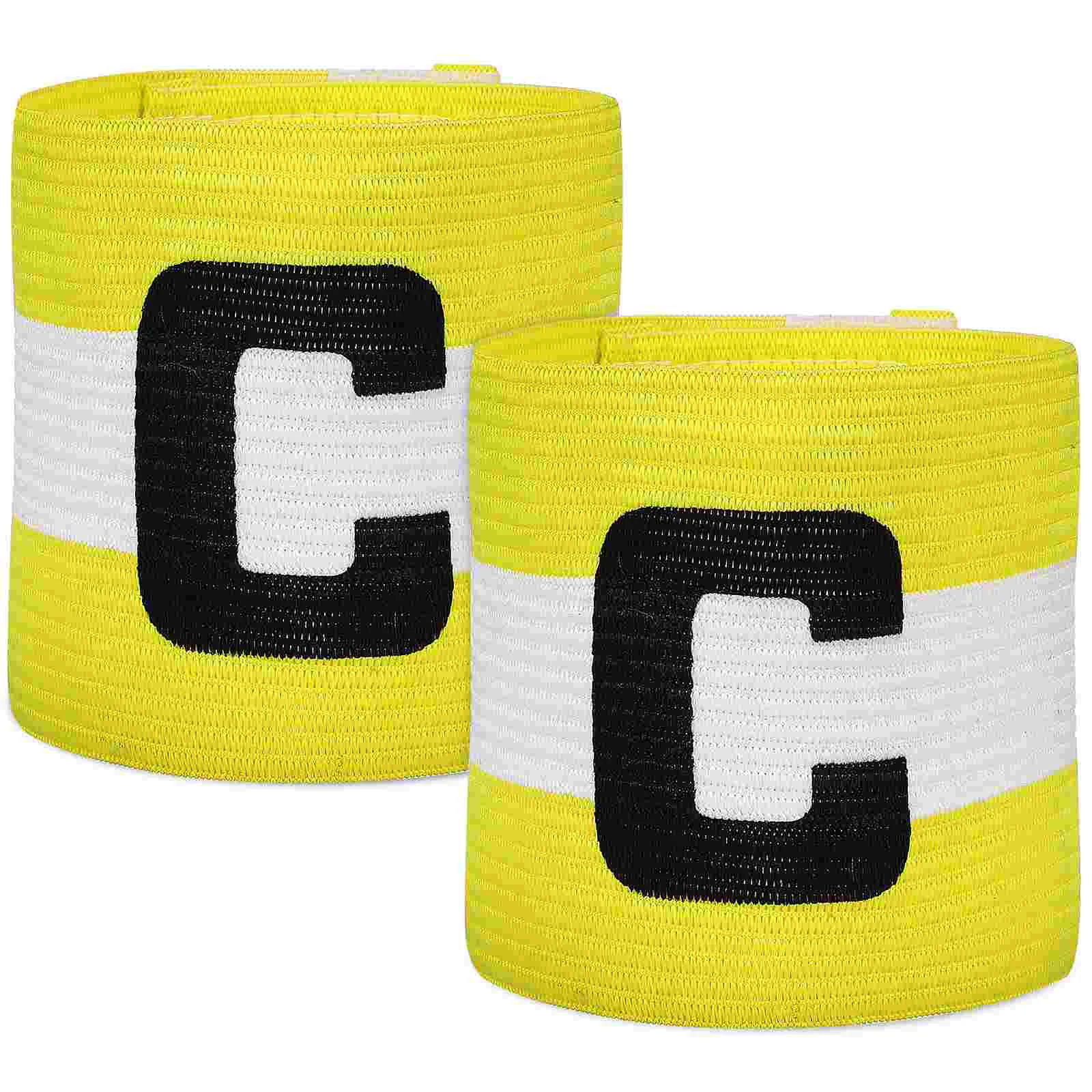 

2 Pcs Captain Arm Band Soccer Surf Fishing Tackle with Double Loop Karabiner Hook Sports Armbands Football Nylon Match