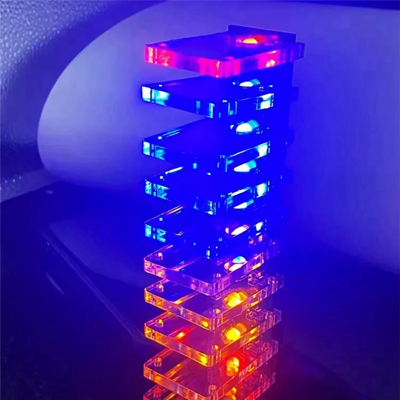Exquisite-DIY Sound Control LED Music Spectrum Electronic Kit Column Audio Display PCB Soldering Practice Kit LM358 LM339