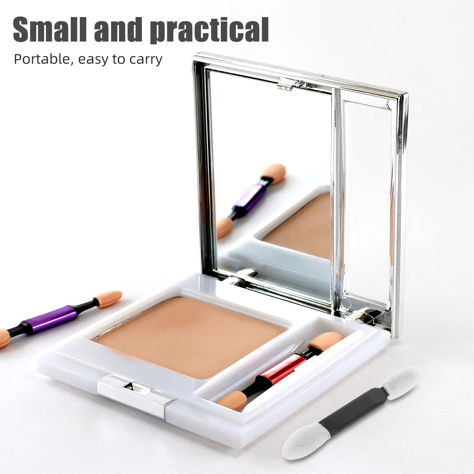 

50pcs Double-Ended Eyeshadow Brush 2 Sizes Round Makeup Brush Kit For Women Smooth Applicator Travel Party Wedding