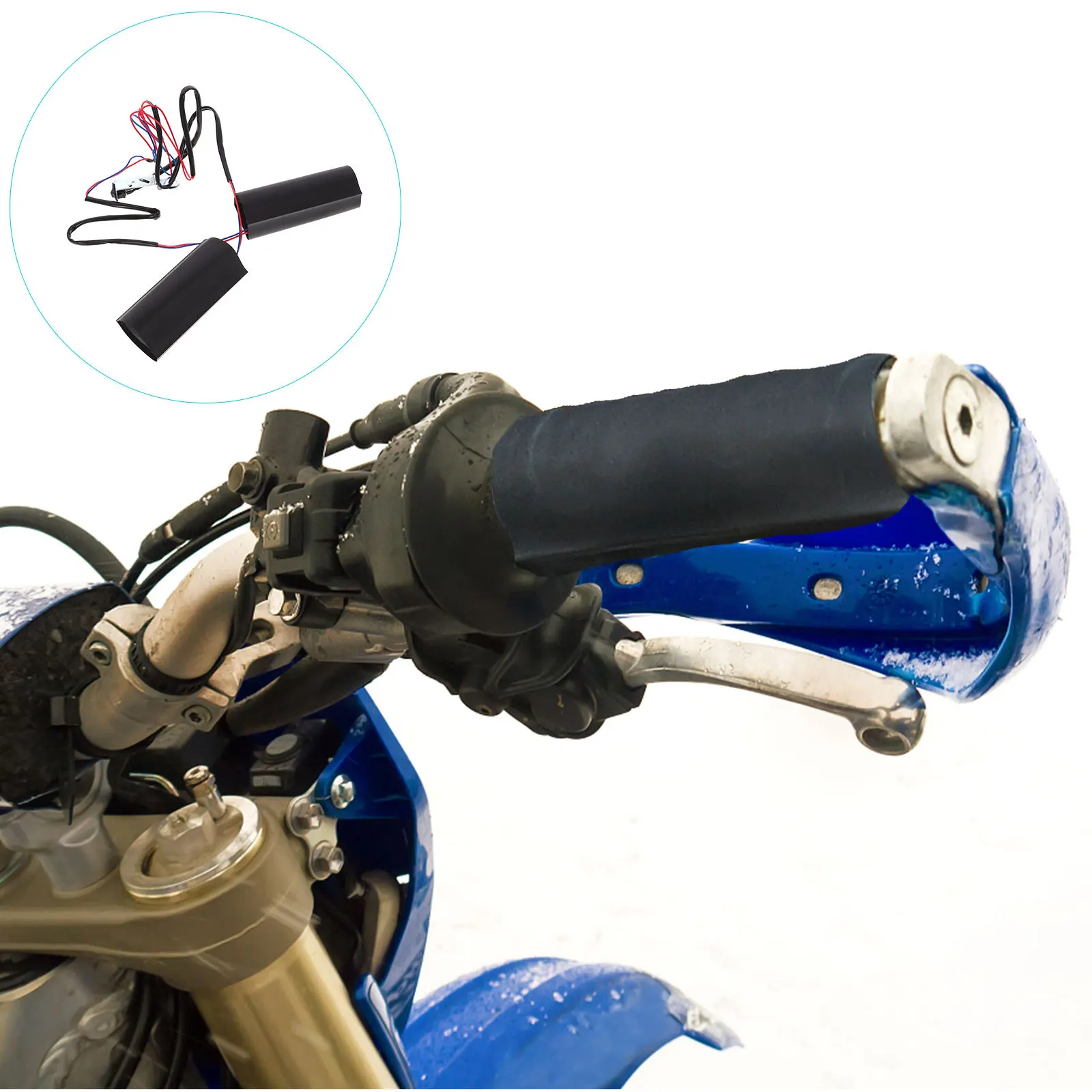 

1 Pair Electric Heated Handlebar Covers Universal 12V Motorcycle Heating Grip Covers Winter Riding Accessories Motorbike Parts