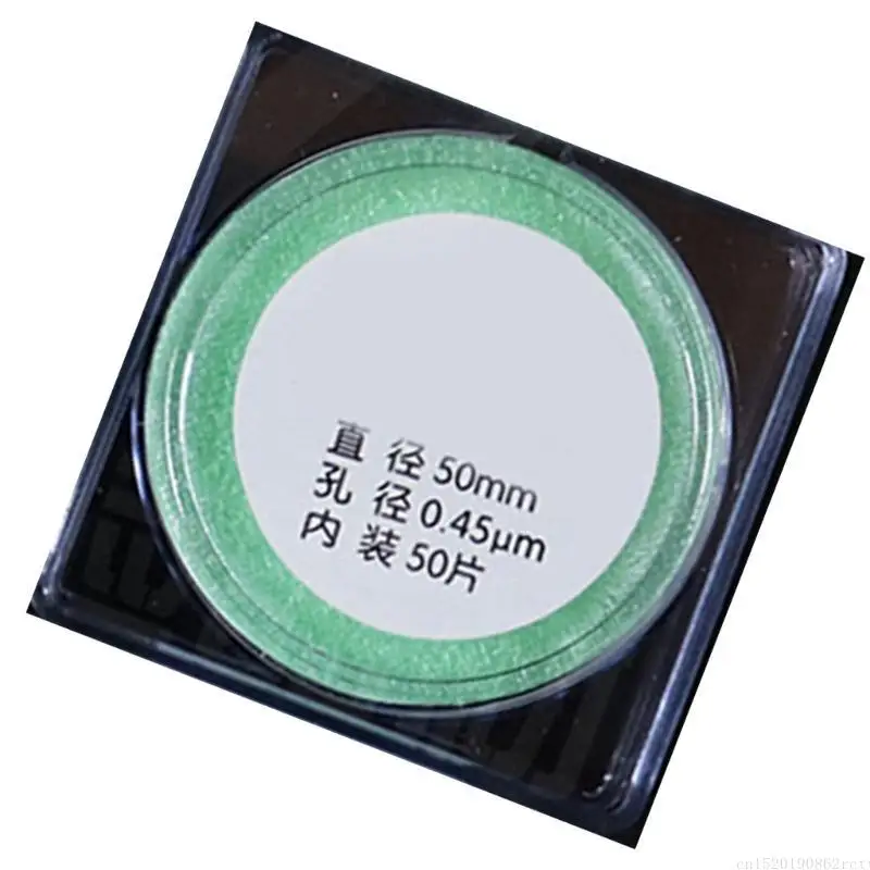 D5BB 50PCS 유기 순도를위한 유기농 미세 다공성 필터 막 50 피스 팩에서 0.22UM/0.45UM 기공에 의해 보장됩니다.