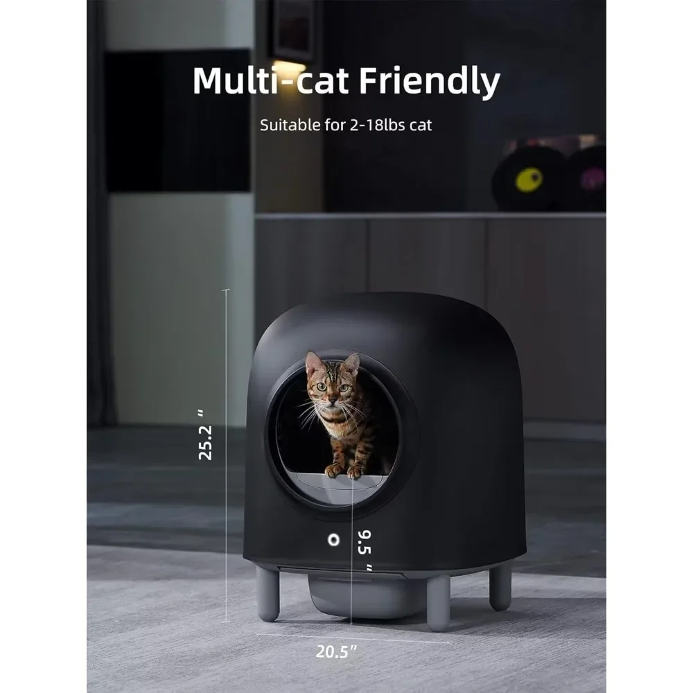 Self-Cleaning Cat Litter Box App Monitoring Sand Box Cats Toilet Sandboxes Cats Closed Cats' Sandbox Pet Supplies Pets Products