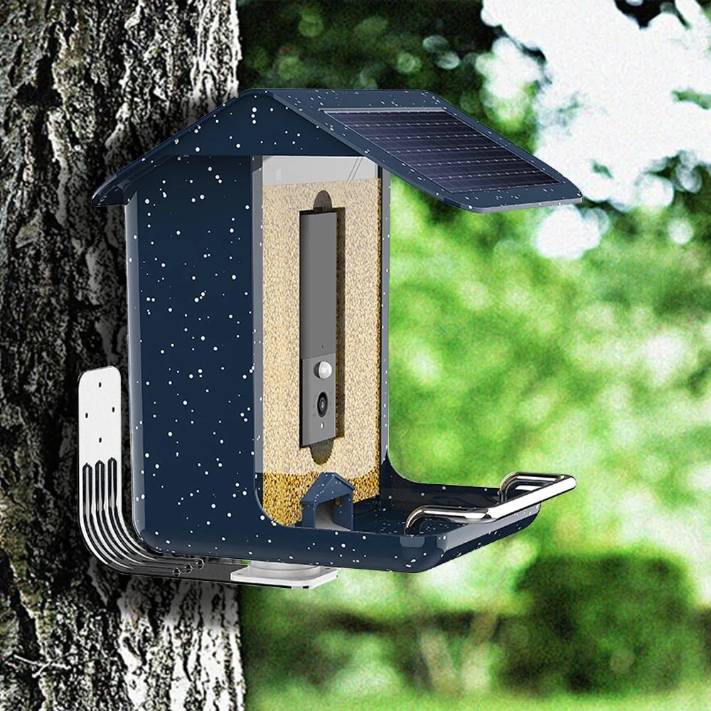 Solar Charging Smart Bird Feeder With Camera WiFi App Installation