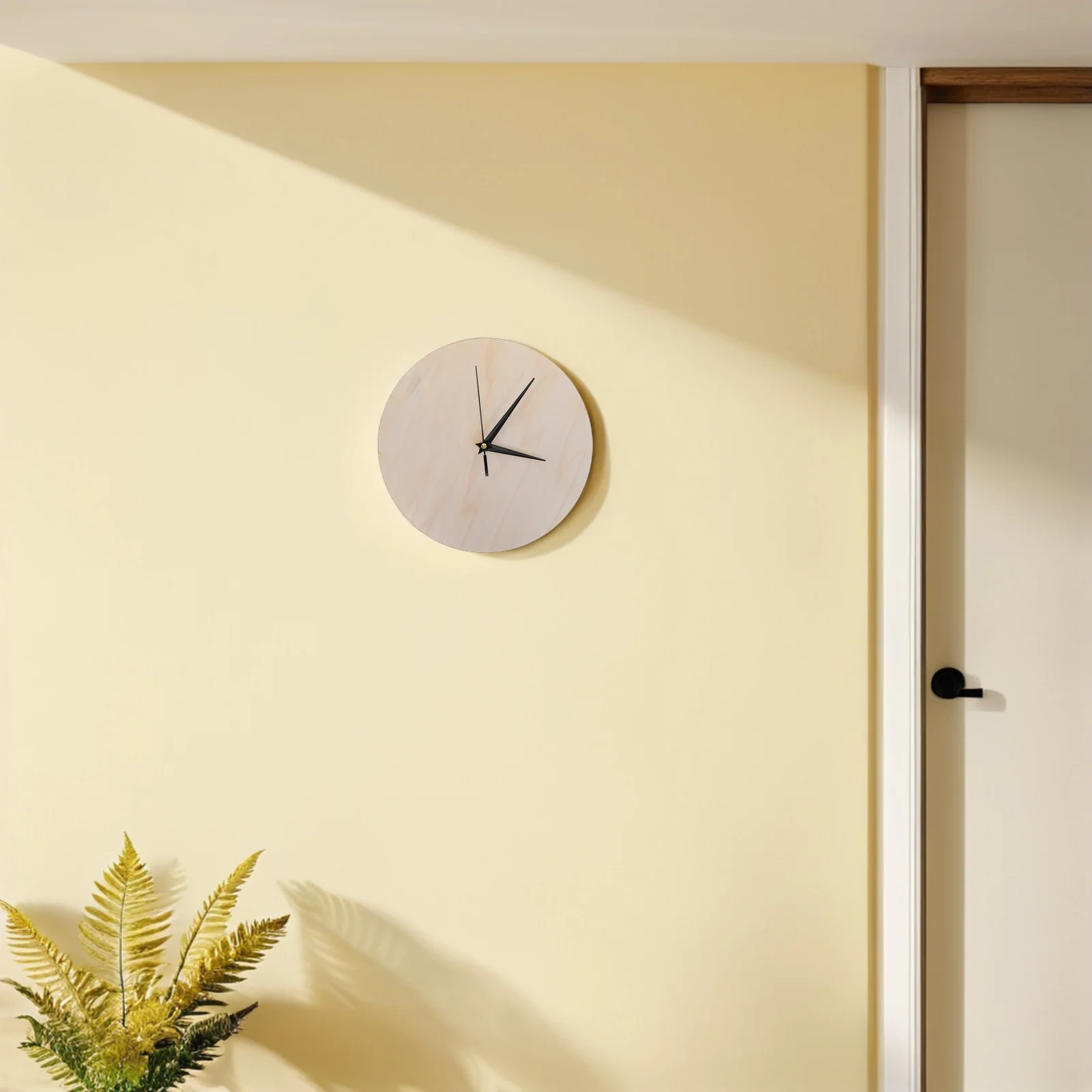 

Wooden Clock Face Unfinished Round Blank Wall Clock Dial for DIY Craft Painting Art Supplies Beige Wood Dial for DIY