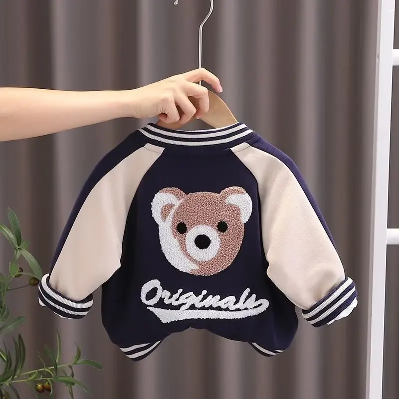 

Boys And Girls Casual Jacket Baby Coat Spring and Autumn 2023 New Children's Fashionable Baseball Fashion Kids