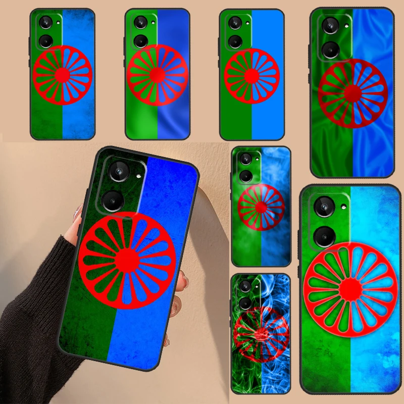 Gypsy Romani Roma Flag For Realme C31 C25s C21Y C30 C33 C35 C55 C11 C15 GT Neo 5 3 2T 3T 8 9 11 10 Pro Plus Case