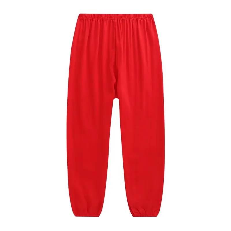 

Children's Mosquito-Resistant Cotton Silk Thin Summer Sleepwear Dance Martial Arts Performance Lantern Pants Unisex Casual Hi...