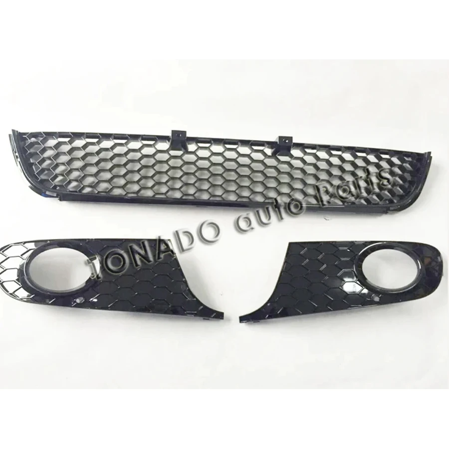 

Точный сотовый передний бампер, нижняя решетка в сборе для VW Golf/Jetta MK6 2009-2013, черная противотуманная решетка