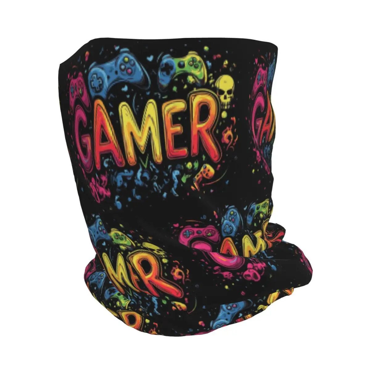 Gamer Controller Video Game Gaming Gamepad Bandana Neck Gaiter Wrap Mask Scarf Multi-use Cycling Scarf Beanies Hat Unisex Adult