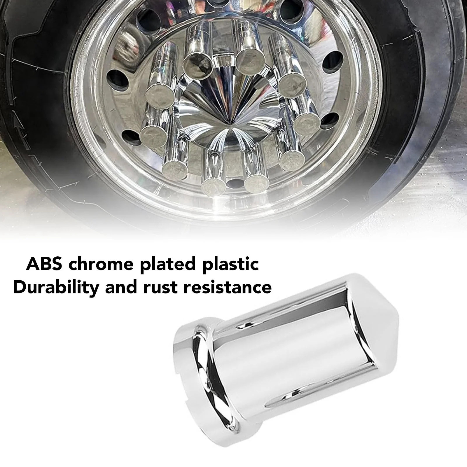 Truck Lug Nut Covers Lug Nut Covers ABS Chrome Plastic Anti Rust 33mm Flanged Lug Nut  for Trucks Trailers and Vehicles