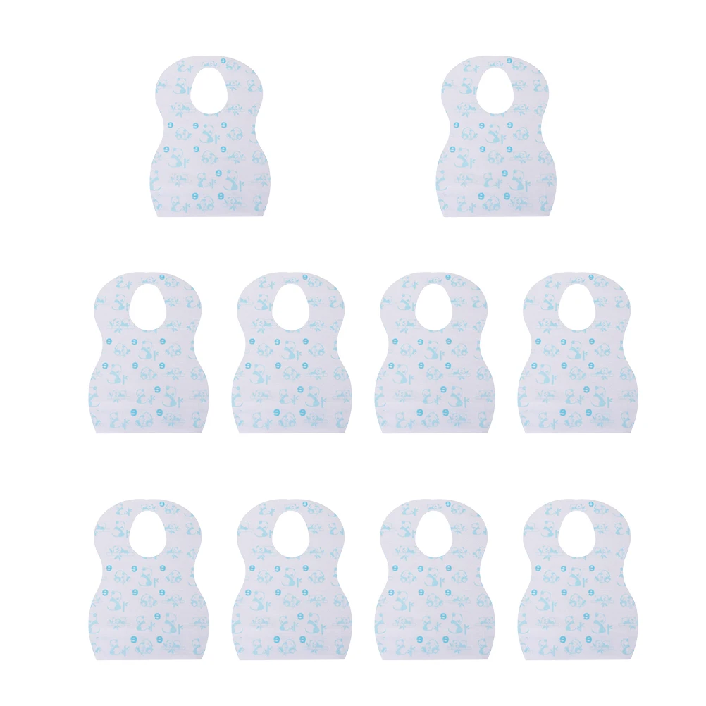 

10pcs Disposable Waterproof Newborn Apron Portable Eating Saliva Towel Lunch Portable Bib Toddler Baby Bib Feeding