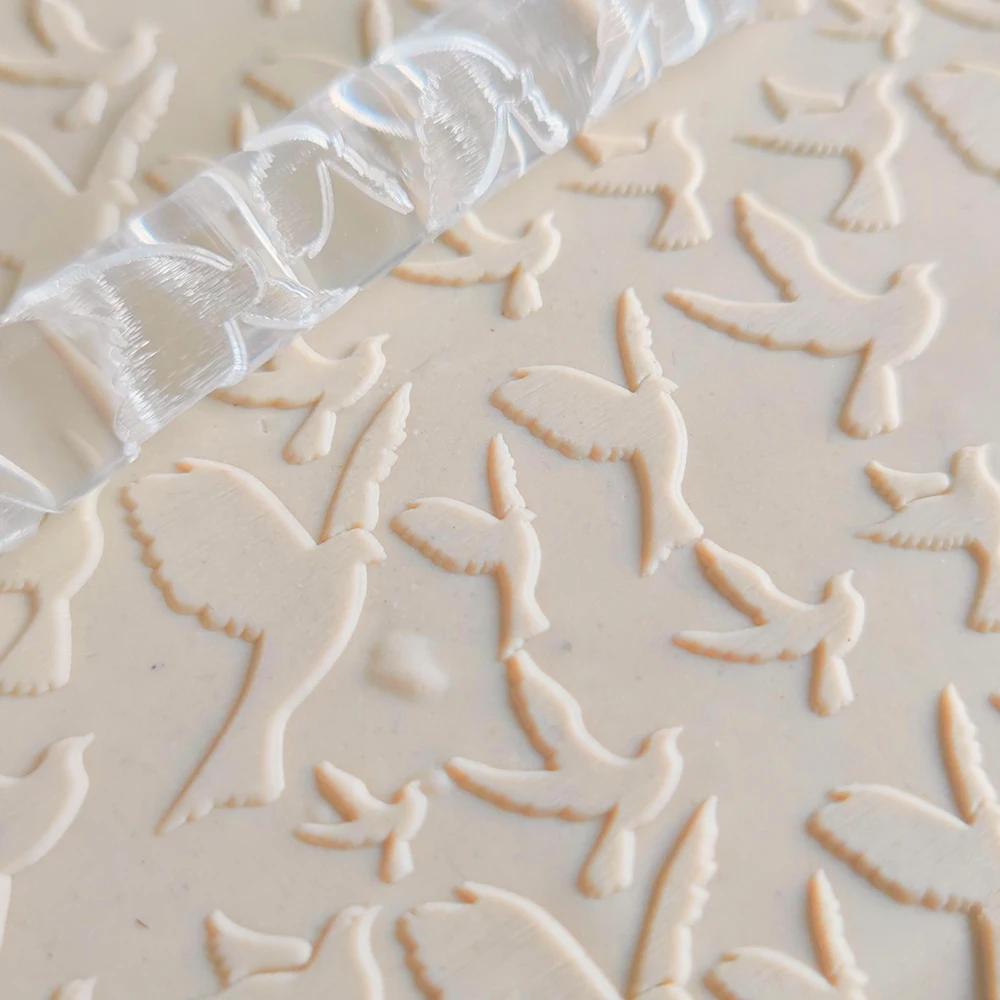 Flying Pigeons Shaped Acrylic Rolling Pins, High Transparency, DIY Cake Decorating Tools, 1 Pattern, 3 Different Sizes