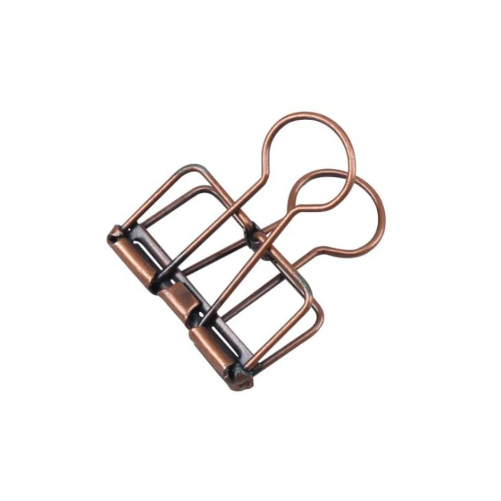 Bronze Skeleton Binder Clips Hollow Out Long Paper Photo Clip Planner Notebook Clipers For Home Office School Stationery