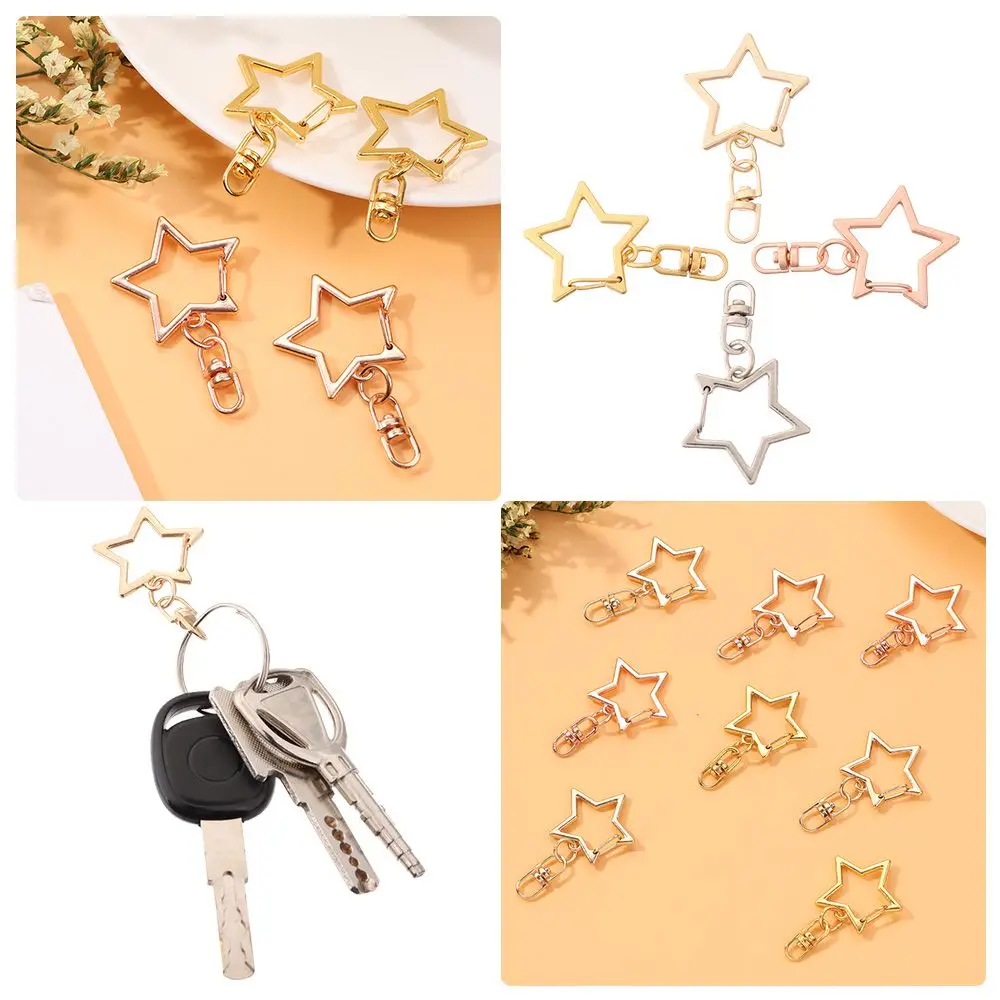 5pcs Metal Key Ring DIY Key Pendant Keychain Lobster Snap Hook Lobster Clasp Hooks Trigger Clips Buckles