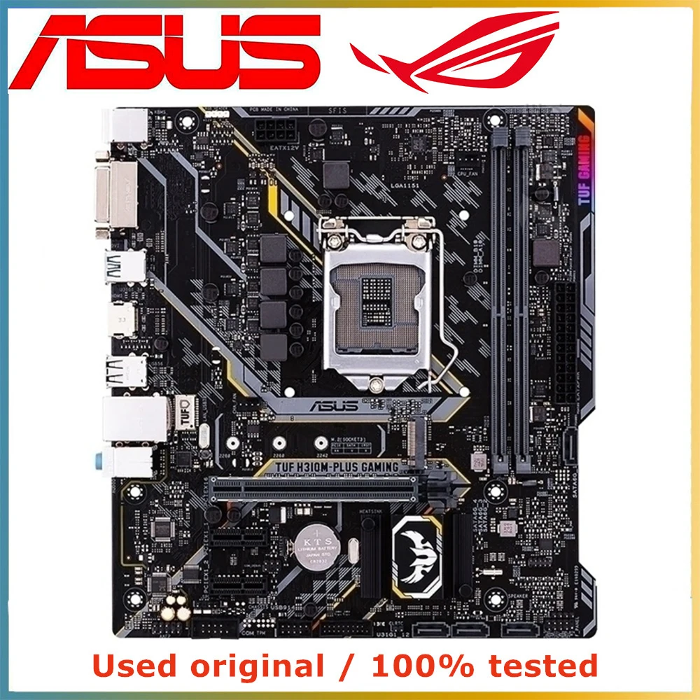 For Asus TUF H310M-PLUS GAMING H310 H310M DDR4 LGA 1151 i7/i5/i3 USB3.0 SATA3 Motherboard