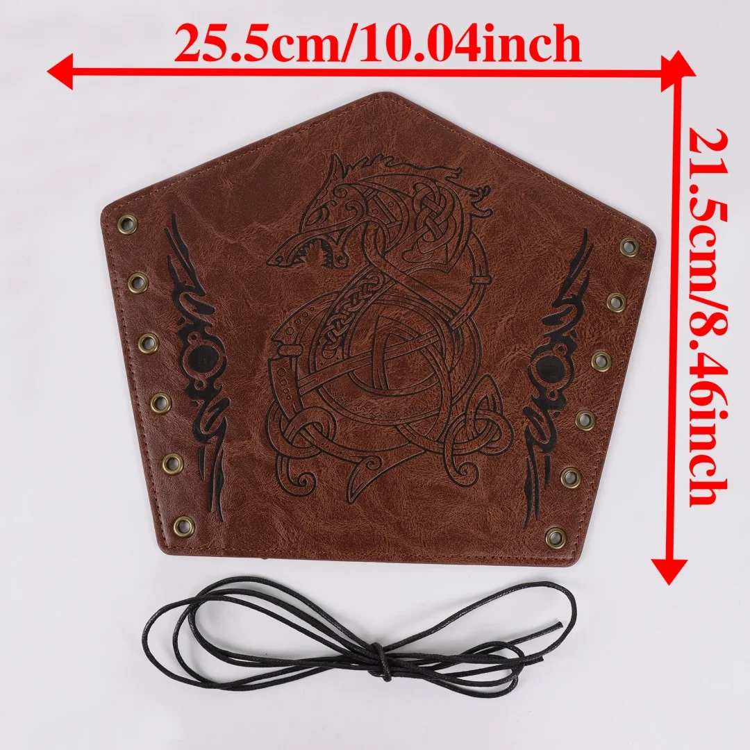 Wikinger-Armschienen, mittelalterliche Leder-Armrüstung, Manschette, Leder-Stulpe, Armband, Punk-Armschützer, Schnallen-Unterarmschiene, Handschuhe für Männer und Frauen – Detail 2