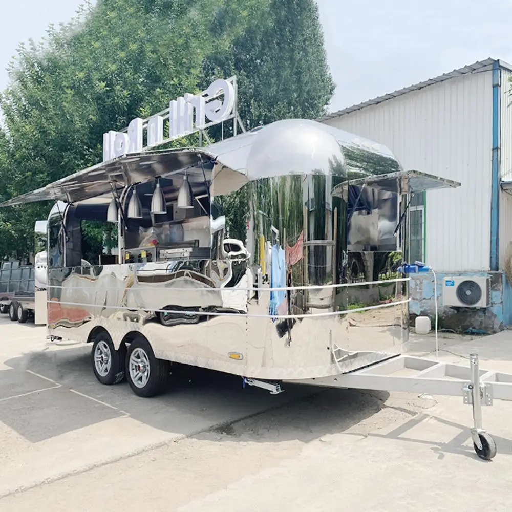

Mobile Coffee Catering Business Trailer Customized Fully Equipped Fast Food Truck Trailer for Sale License Ready Package