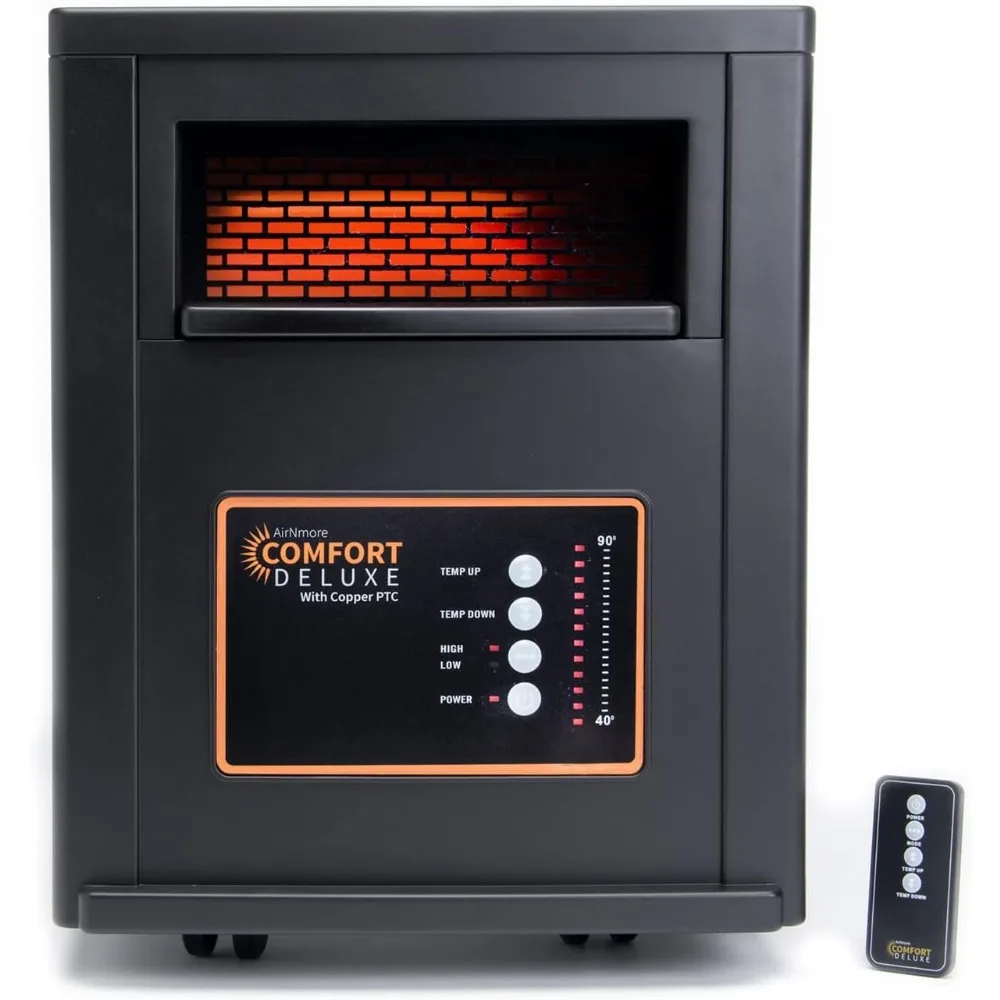 Comfort Deluxe with Copper PTC, Infrared Space Heater with Remote, 1500 Watt, ETL Listed