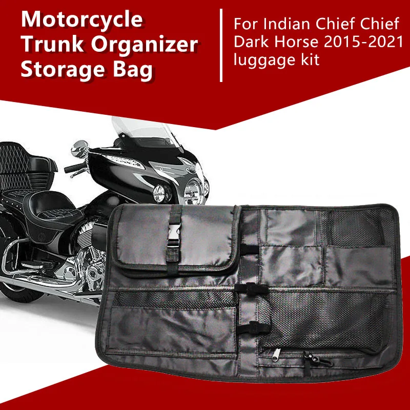 

for Indian Chief Chief Dark Horse 2015 2016 2017 2018 2019 2020 2021 Motorcycle Trunk Lid Organizer Bag Tool Bags Luggage Kit