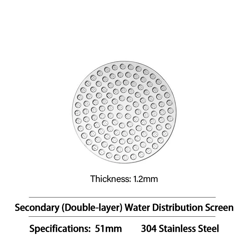 51/53/58 mm wiederverwendbarer Kaffee-Puck-Siebfilter aus Edelstahl für Siebträger, Barista-Zubehör KFGL02