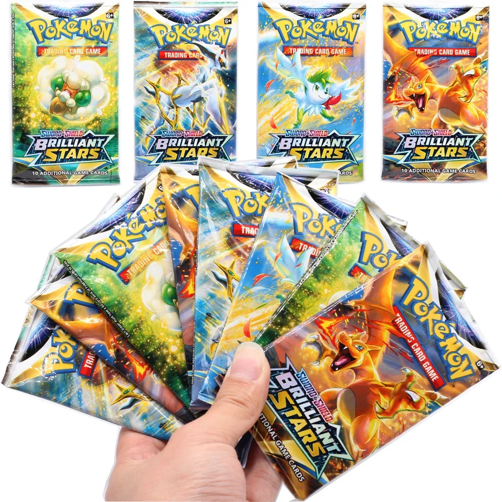 Pokemon Vmax GX Mega Evoluções Cards, Escuridão em chamas, Escudo Espada, Booster Pack, Battle Collection Card Toys, 9 10Pcs