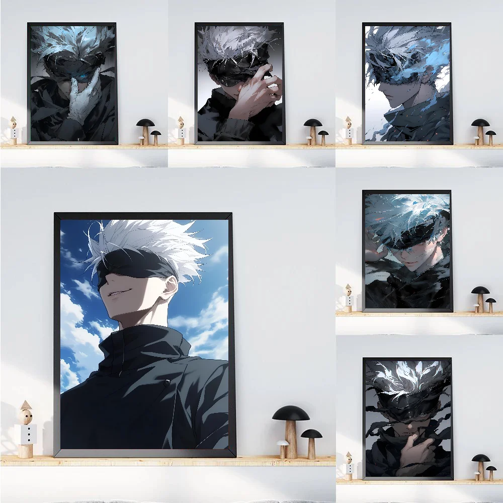 Anime J-Jujutsu Kaisen Gojo Satoru Poster Paper Print Home Bedroom Entrance Bar Cafe Art Painting Decoration