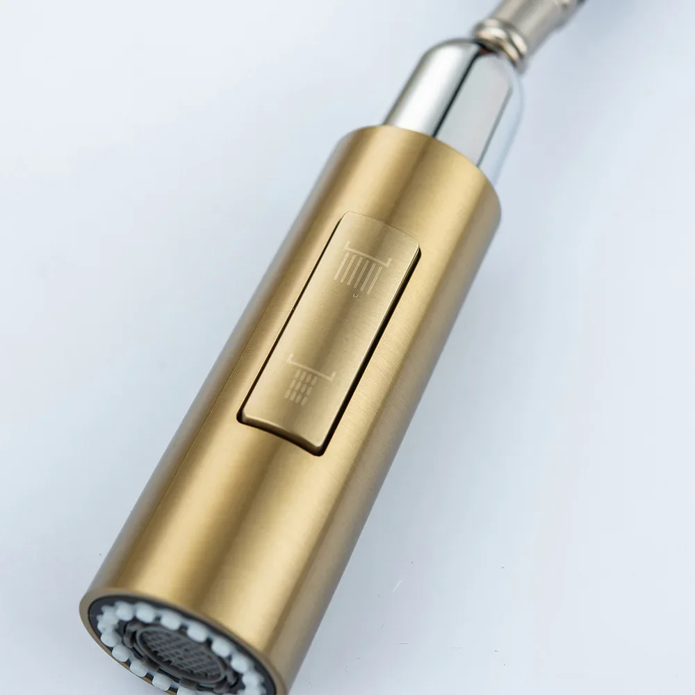 Brushed Gold Touch Kitchen Faucet Quality Stainless Steel Hot Cold Kitchen Mixer Tap Smart Sensor Touch Pull Out Kitchen Faucets