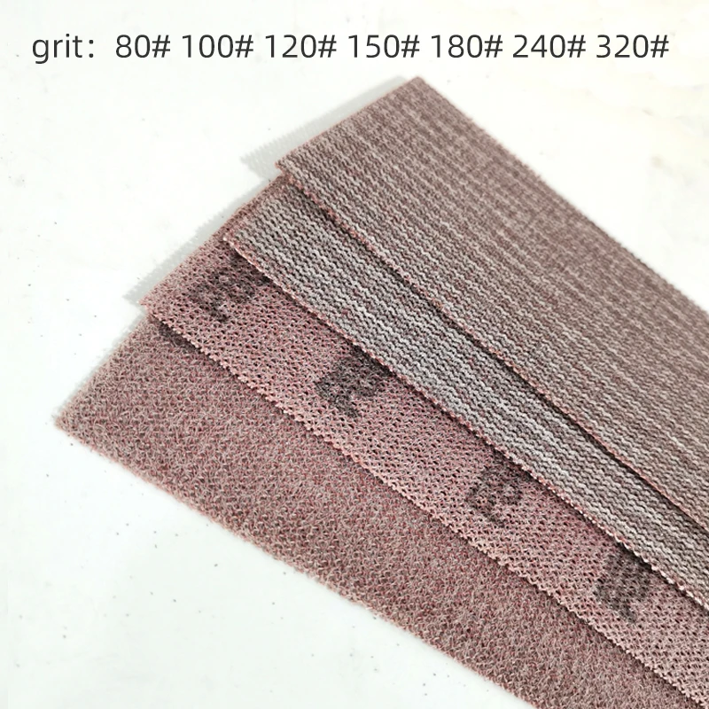 70/420mm Rectangle Mesh Abrasive Dust Free Sanding  Anti-blocking Dry Grinding Sandpaper 80 to 320 Grit Hook and Loop Sand Paper