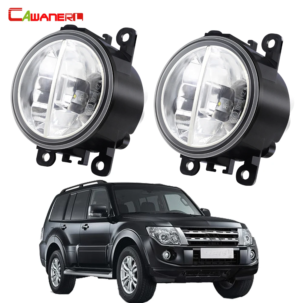 2 Pieces Fog Light For Mitsubishi Pajero IV V8_W V9_W 2007-2012 30W Car Front Bumper LED DRL Fog Driving Lamp Assembly H11