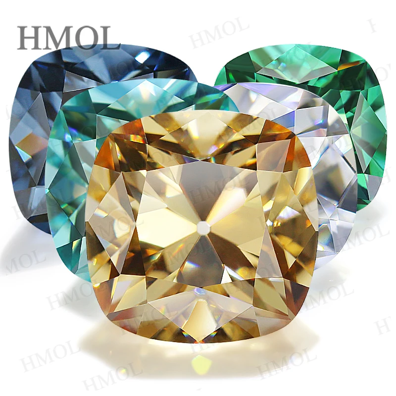 

2025 NEW Gemstone Green Color [European Cut] Cushion Loose Gemstone Top Quality VVS1 GRA Certificate Beads for Jewelry Making