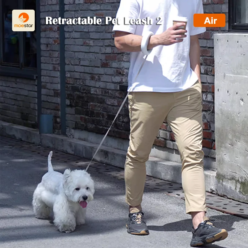 Newest MOESTAR Retractable Pet Leash 2 Air 190g Dog Traction Rope 3M Length for Max 30KG Pet Withstand Max 950N Tensile Force