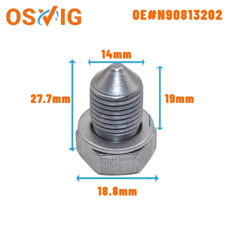 

2PCS OE#N90813202Suitable for oil pan drain screws of Volkswagen, Audi and Skoda