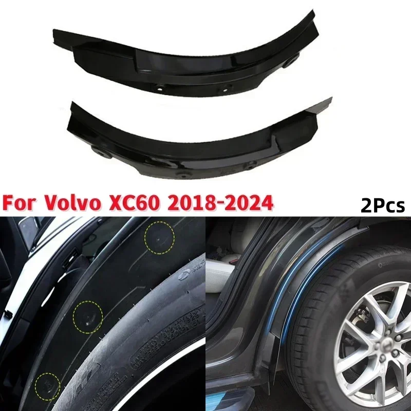 

2Pcs/set Car Rear Wheel Well Inner Liners Fender Mud Flaps Splash Guard Mudguard For Volvo XC60 2018-2024