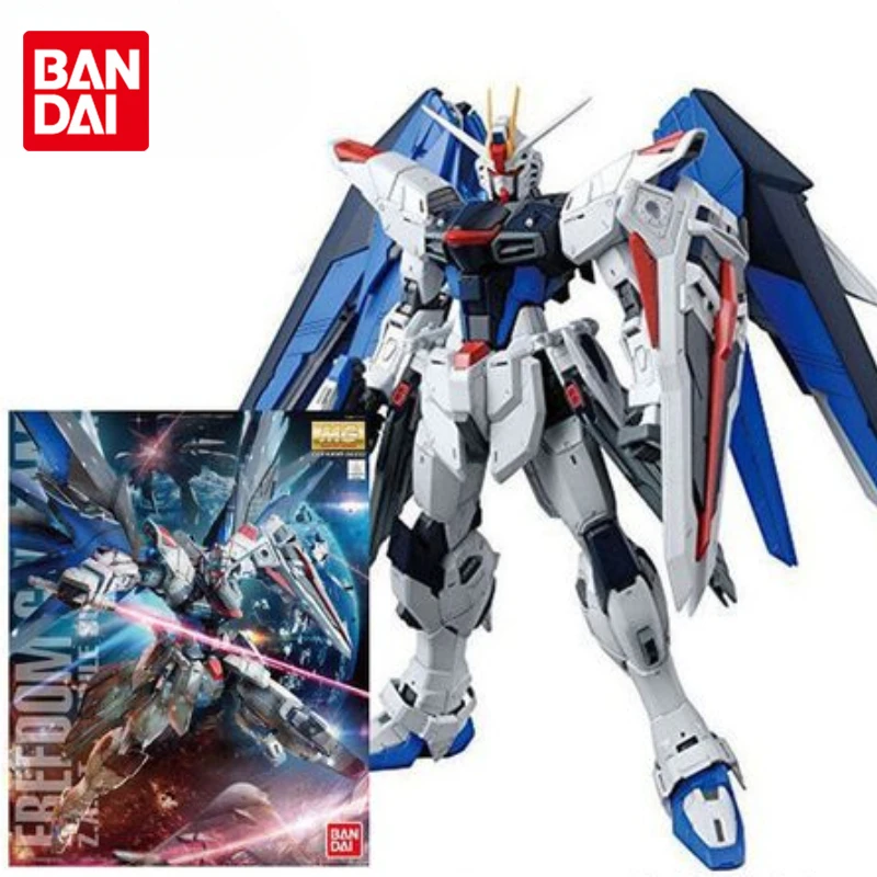 

Bandai Gundam Model Kit Anime Figure MG 1/100 ZGMF-X10A Freedom 2.0 Genuine Gunpla Action Toy Figure Toys for Children