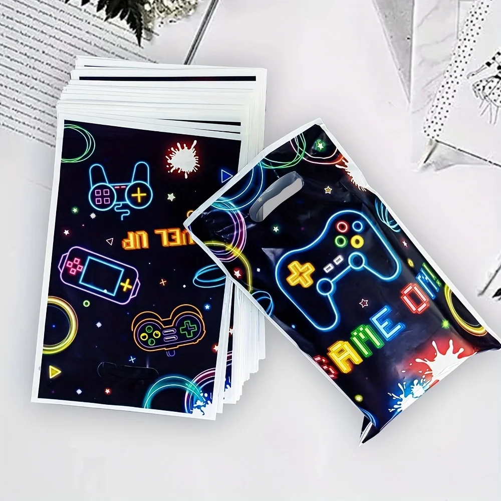 Fluorescent line game machine PE gift bag stylish handbag party party gift bag