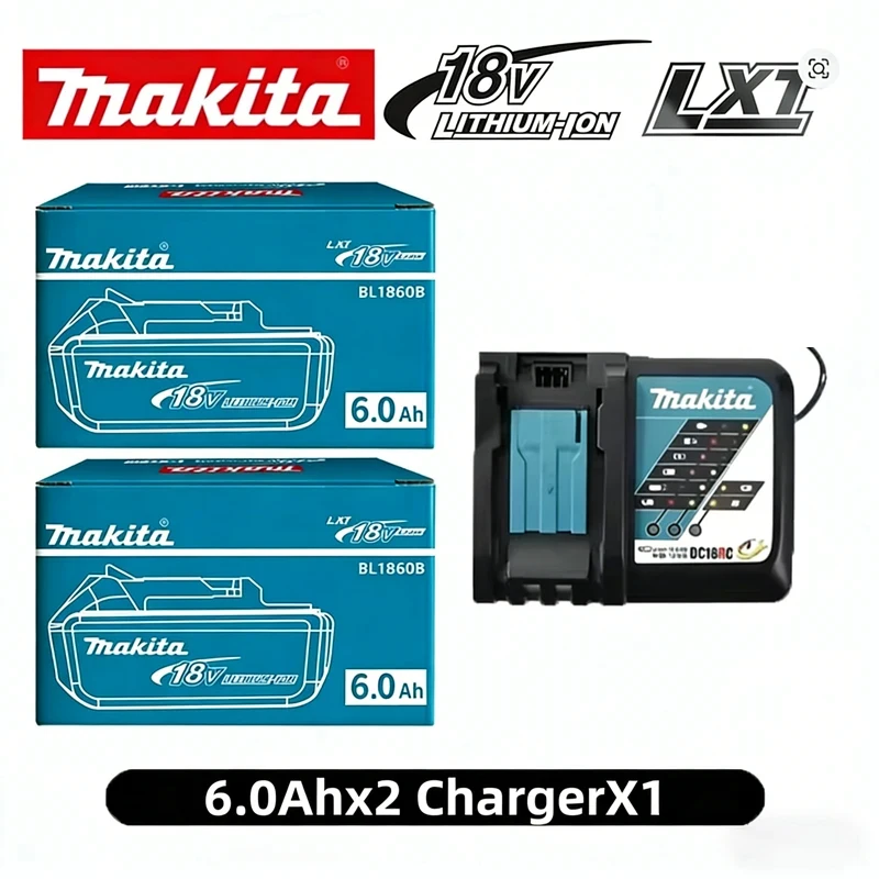 Lithiumbatterij 6Ah Makita-batterij 100% origineel 18V Makita-vervanging BL1840 BL1830B BL1850B BL1850 BL1860 Dewalt-gereedschap
