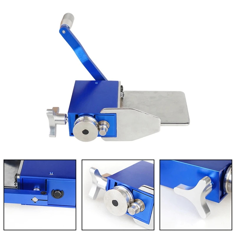 Tubing Beader Tool Manual Bead Roller Intake And Intercooler Piping Crimping Tool Fit 5/8In Tubes Aluminum Blue, Easy Install